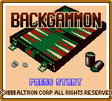 Backgammon (Japan) Title Screen